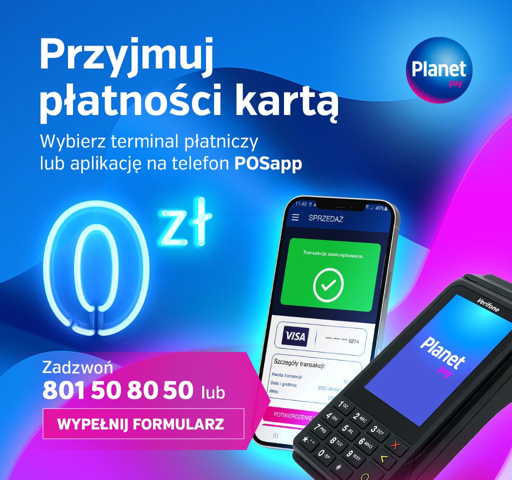 Terminal płatniczy oraz aplikacja POSapp od Planet Pay